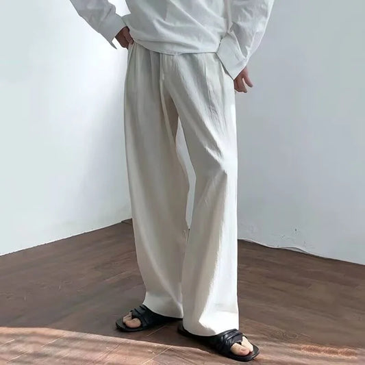 Men’s Super-Breathable Joggers – Lightweight Linen-Blend Casual Pants with Elastic Waist for Athletic, Travel, and Leisure Comfort (Sizes Up to 5XL)