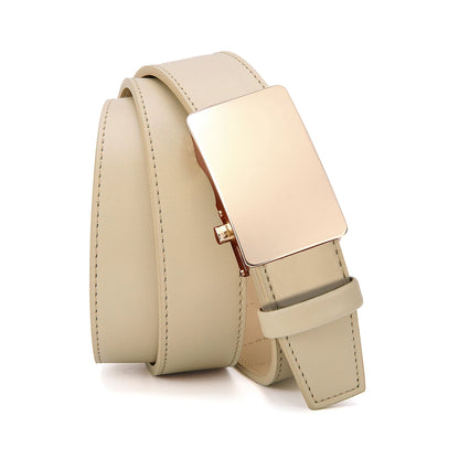 Men's Premium Leather Smooth Ratchet Business Belt Men's Dress and Casual Daily Adjustable Buckle, Tailor-made - Ellianto fashion Men's