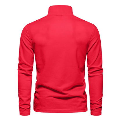 AIOPESON Deer Embroidery Men's Polo Shirts Solid Color Long Sleeve Polo Shirts for Men New Spring Social Business Polos Male - Ellianto fashion Men's