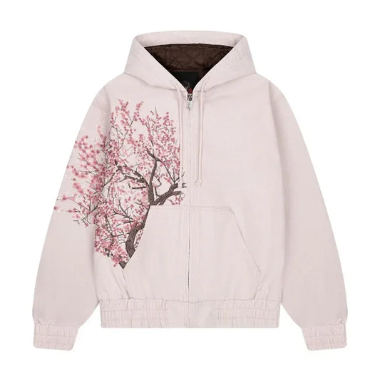 Harajuku Plum-Embroidered Oversized Hoodie – Retro Y2K Gothic Style and Effortless Comfort for the Modern Gentleman
