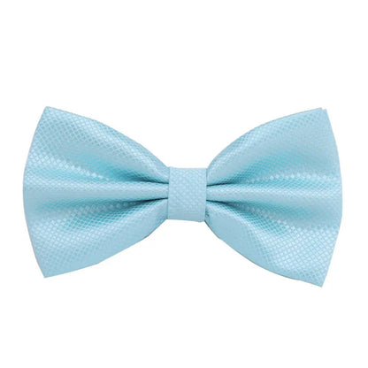 Solid Bowtie Mans Tie Solid Fashion Check Bowties Wedding Banquet Black Gold Red Green Pink Black White Classic Bow Ties For Men - Ellianto fashion Men's