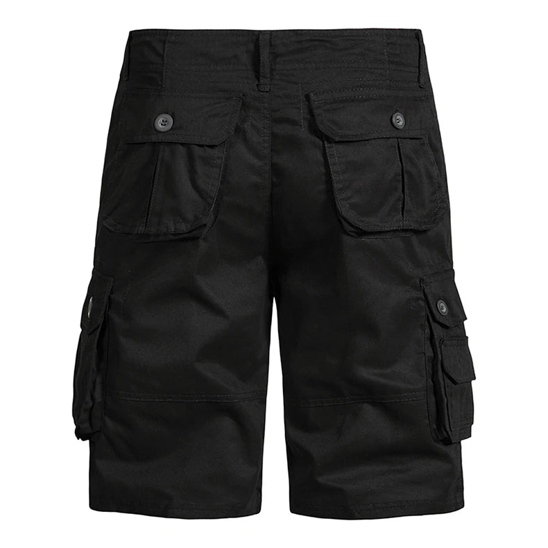 Men's Shorts Loose Large Size Multi-Pocket Overalls Summer Cotton Comfortable Nickel Pants Outdoor Casual Sports Beach Pants - Ellianto fashion Men's