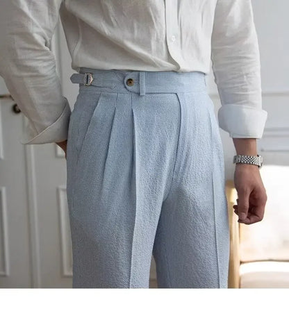 High-quality Harajuku Slim Fit Men's Pants Trendy Brand Draped Suit Casual Trousers Smooths Your Silhouette Small Feet - Ellianto fashion Men's