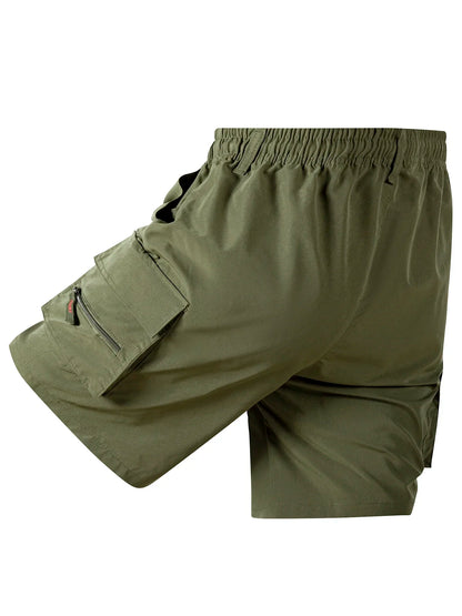 Men's Loose Cargo Shorts Multiple Pockets Sports - Inspired Casual Style Summer Running Half Pants for Outdoor Beach Fun - Ellianto fashion Men's