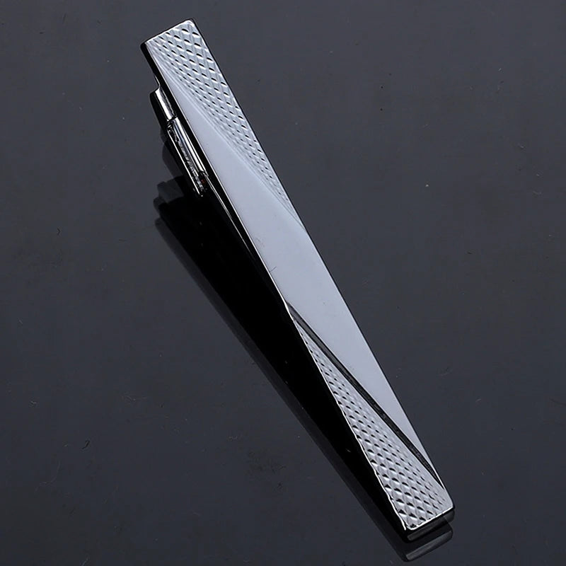 New Metal Gold Color Tie Clip With Chain For Men Wedding Necktie Tie Clasp Clip Gentleman Ties Bar Tie Pin For Men's Accessories - Ellianto fashion Men's