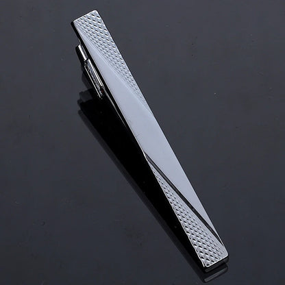 New Metal Gold Color Tie Clip With Chain For Men Wedding Necktie Tie Clasp Clip Gentleman Ties Bar Tie Pin For Men's Accessories - Ellianto fashion Men's