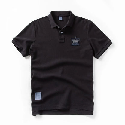 Summer Mens Polo shirts Cotton Shirts Short Sleeve Letter Embroidered Emblem Simple Shirt for Male Size M-3XL BP13205 - Ellianto fashion Men's