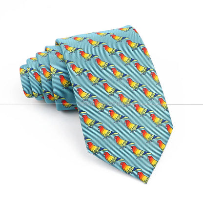New 42 Colors Men Thin Silk Tie Soft Novelty Animal Fruit Skeleton Cravatas Casual Party Wedding Accessories Gift Free Shipping - Ellianto fashion Men's