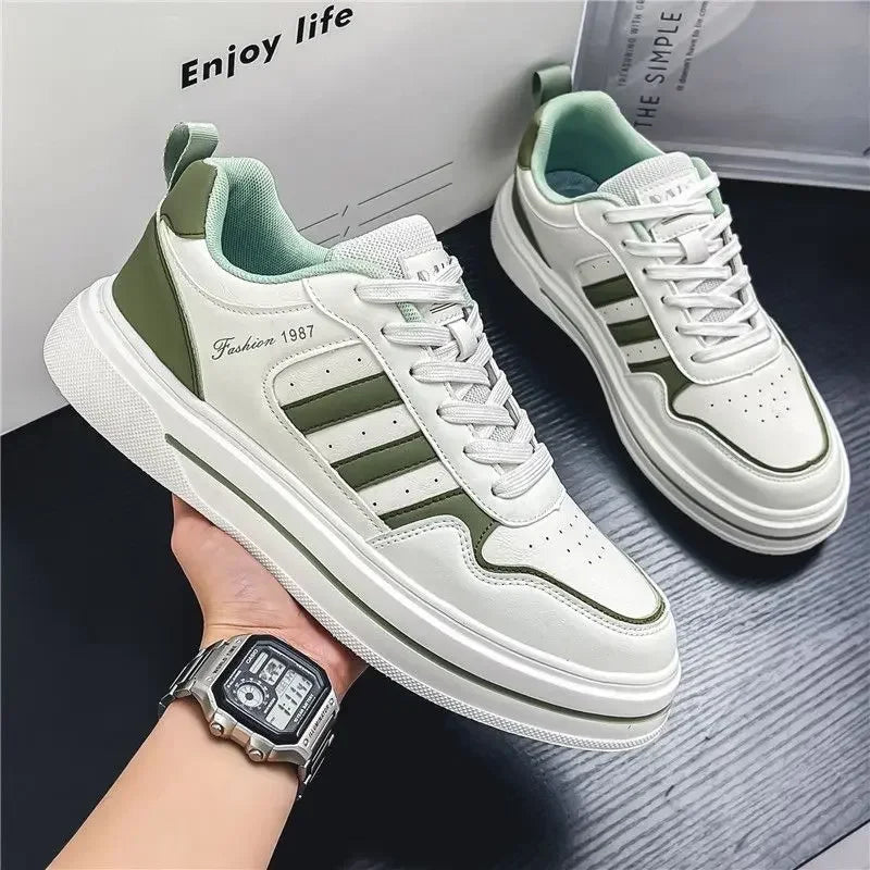 Men's Vulcanize Shoes Casual Non-slip Work Sneakers Male Korean Style Offer Breathable Autumn Trendy Cheap High Quality Fashion - Ellianto fashion Men's