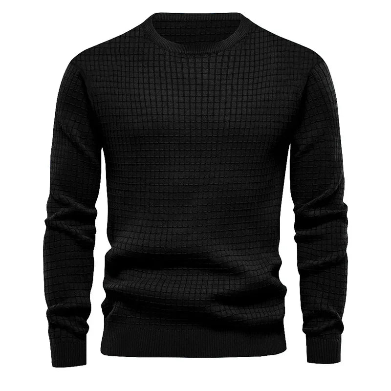 New Men's Crew Neck Sweatshirts Solid Color Large Sweatwear Spring Outdoor Jogging Tops - Ellianto fashion Men's