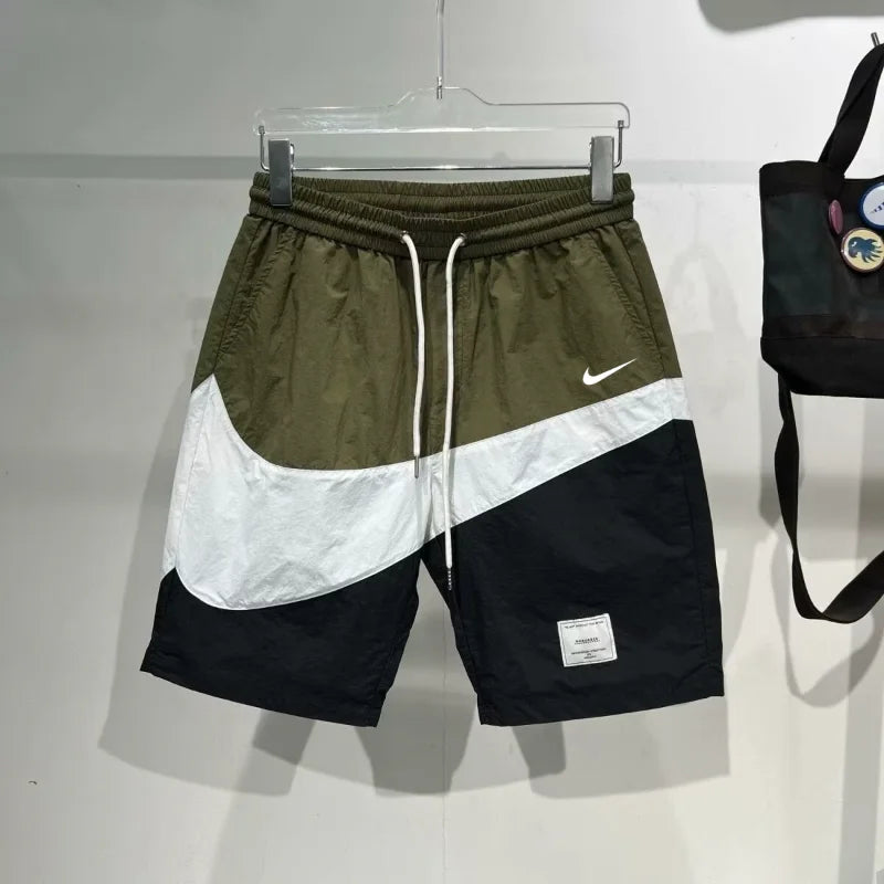 Nike Black Navy Fashion Cool Breathable Men Spring Summer Quick Drying Casual Short Pants Exercise Shorts Male Streetwear - Ellianto fashion Men's