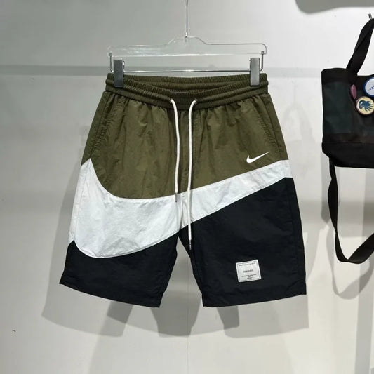 Nike Black Navy Fashion Cool Breathable Men Spring Summer Quick Drying Casual Short Pants Exercise Shorts Male Streetwear - Ellianto fashion Men's