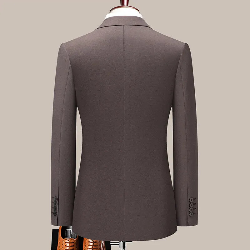 The new men's suit, spring and autumn business casual formal wear, and groom's wedding attire are fashionable and handsome - Ellianto fashion Men's