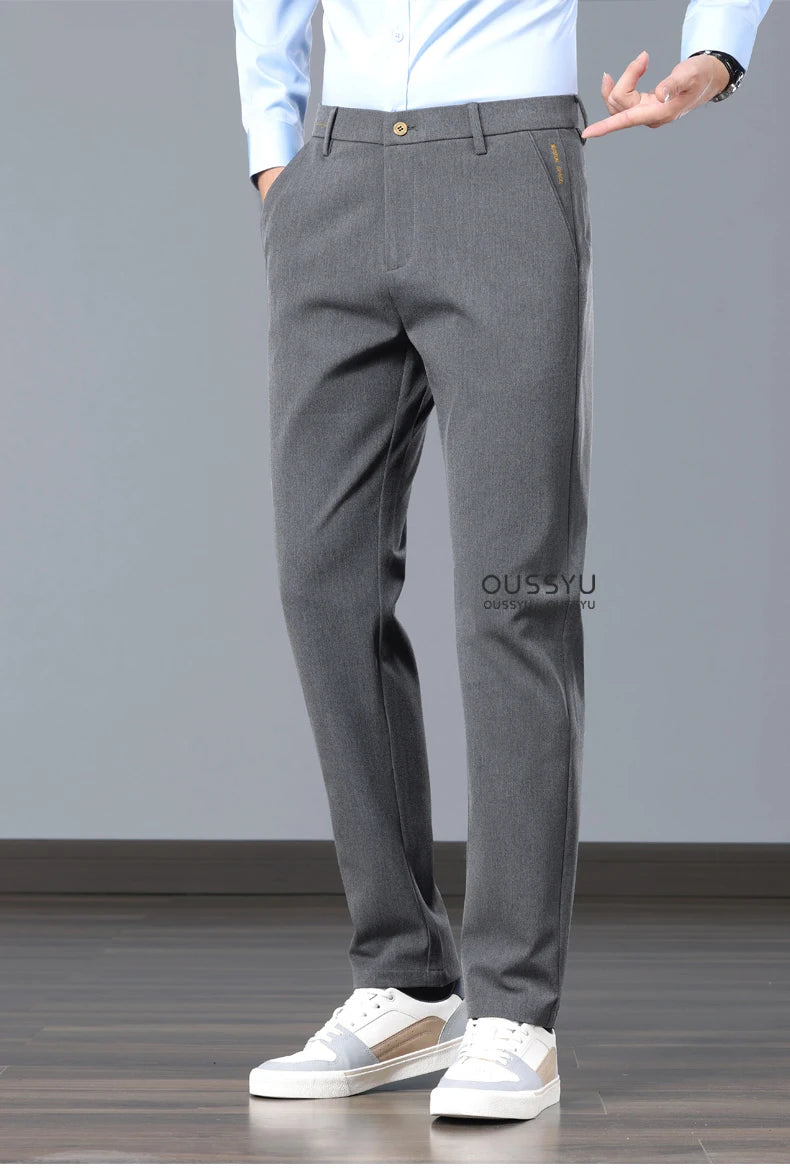 New Spring Summer Luxury Formal Pants Men Business Banquet Party Gentleman France Work Office Formal Pantalones Hombre Clothing - Ellianto fashion Men's