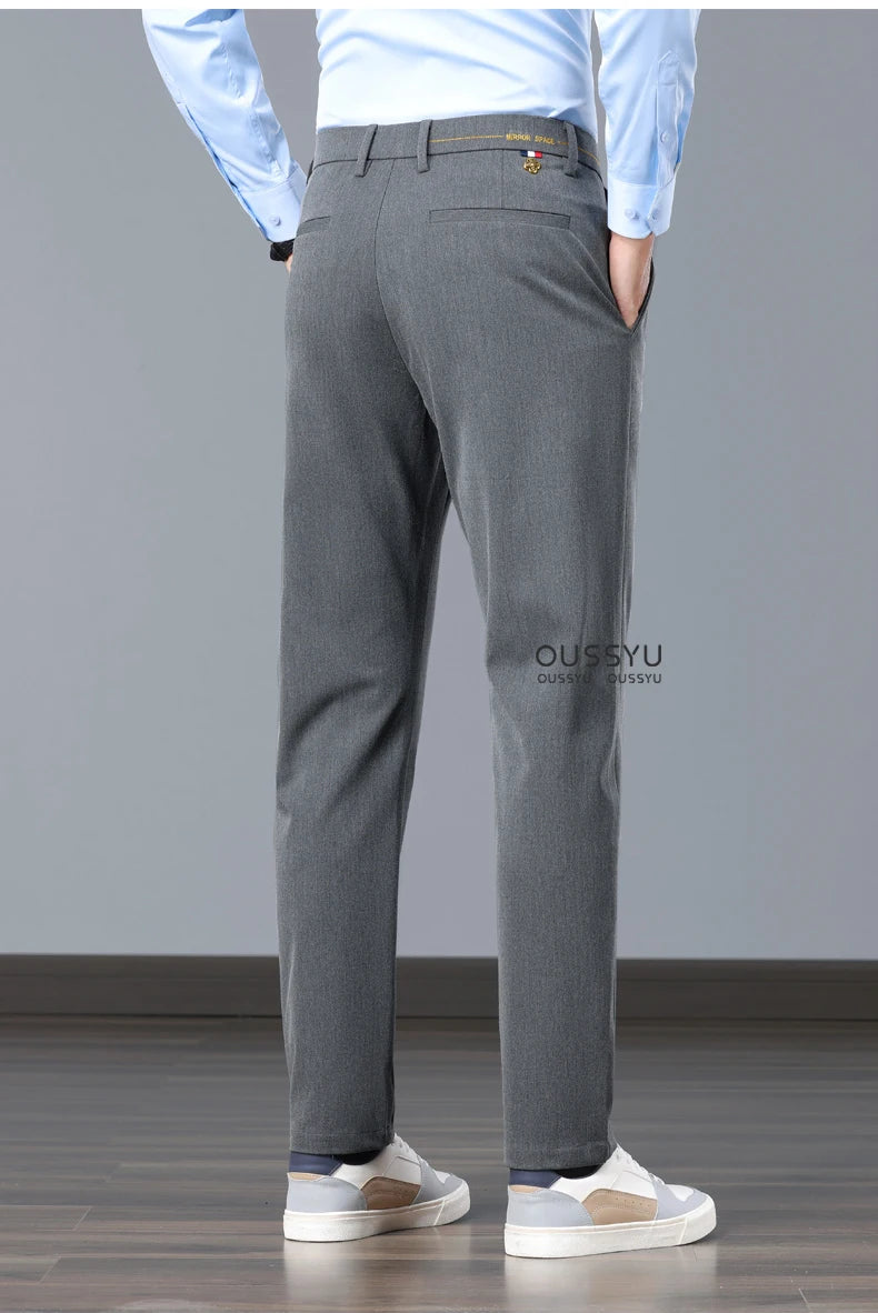 New Spring Summer Luxury Formal Pants Men Business Banquet Party Gentleman France Work Office Formal Pantalones Hombre Clothing - Ellianto fashion Men's