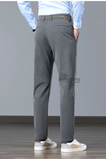 New Spring Summer Luxury Formal Pants Men Business Banquet Party Gentleman France Work Office Formal Pantalones Hombre Clothing - Ellianto fashion Men's
