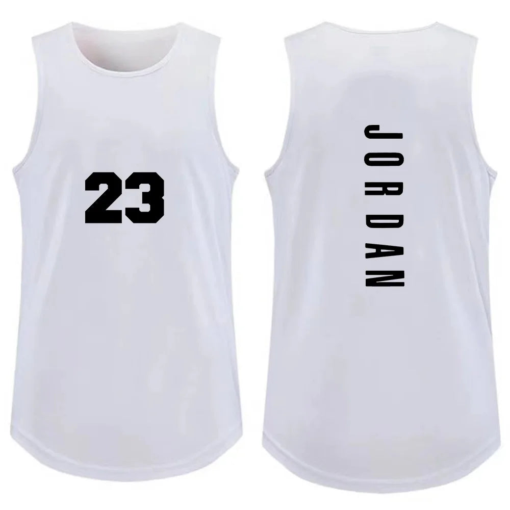 Men's Tank Top Fashion Gym T-shirt Man Casual Breathable Sleeveless Shirt Outdoor Basketball Sports Vest Summer Street Loose Tee - Ellianto fashion Men's