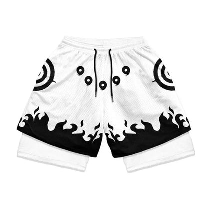 Men’s Anime Compression Sports Set – Quick-Dry Workout Shirt & Gym Shorts, 2-Piece Summer Fitness Wear