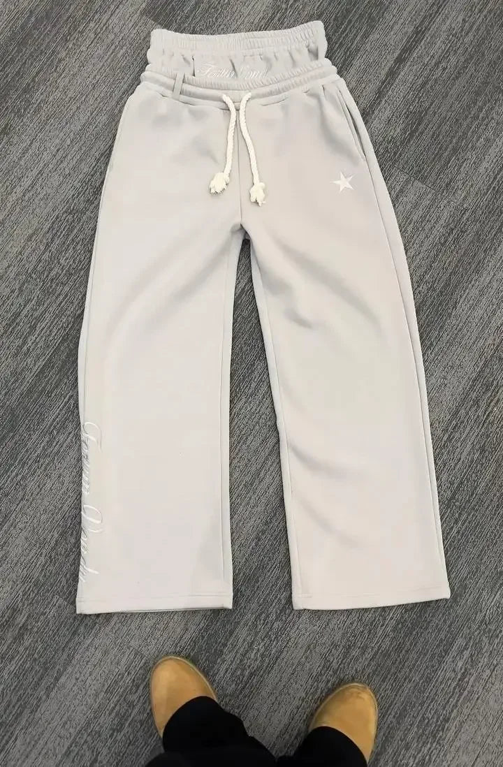 Embroidered Trousers Personality Men Clothing American Street Sweatpants Couple Clothing Matching Trendy Cool Women Pants - Ellianto fashion Men's