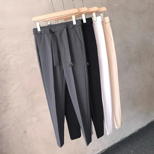 Draped Office Trousers For Men Fluid White Man Suits Pants Work Summer 2024 Chinese Homme Clothing Premium Stylish Formal 2025 trend - Ellianto fashion Men's