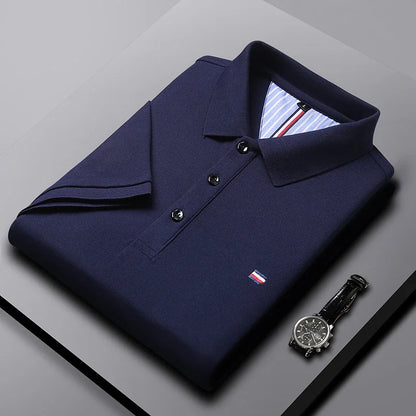 Men's Casual Fashion Breathable Polo Shirt Comfortable Embroidered Top for Business And Leisure - Ellianto fashion Men's