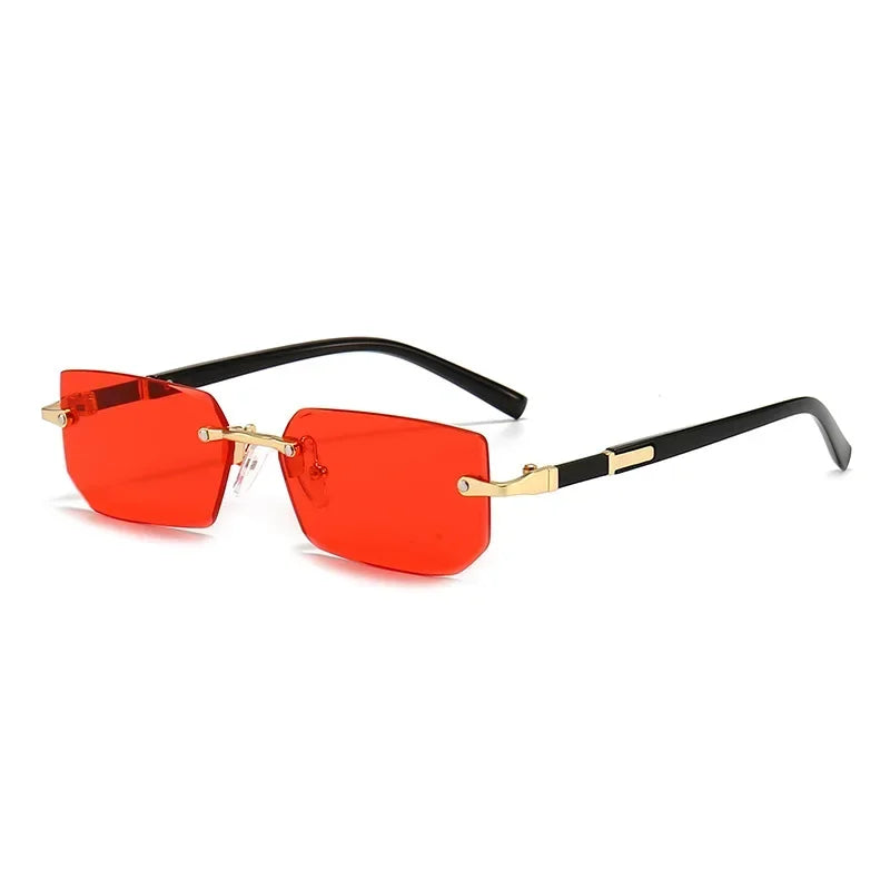 High Definition Sunglasses for Men Ladies Blue Light Blocking Eye Protection Eyewear Rimless Square Frame Eyeglasses Goggle - Ellianto fashion Men's