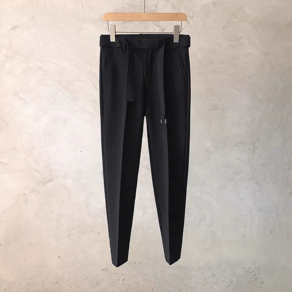 Draped Office Trousers For Men Fluid White Man Suits Pants Work Summer 2024 Chinese Homme Clothing Premium Stylish Formal 2025 trend - Ellianto fashion Men's