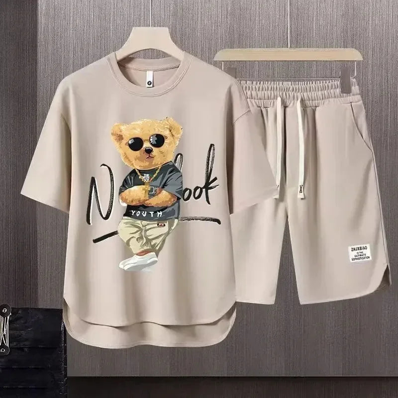 Set 2025 Loose, comfortable, quality European men's fashion, comfortable, breathable, high-quality and trendy summer men's - Ellianto fashion Men's