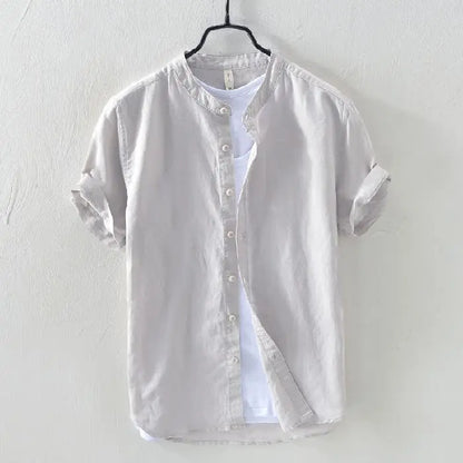 Effortless Elegance: Premium Men’s Business-Casual Cotton Shirt – Stay Sharp, Stay Comfortable, All Summer Long