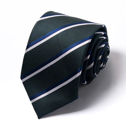 High-quality Wedding Ties For Men Fashion New Style Blue Strip Print Neckties Daily Office Apparel Accessories Gift For Man - Ellianto fashion Men's