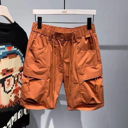 Multi-pocket workwearinsYouth Pure Cotton Casual Shorts Men's Summer Street Fashion Loose Straight Shorts - Ellianto fashion Men's