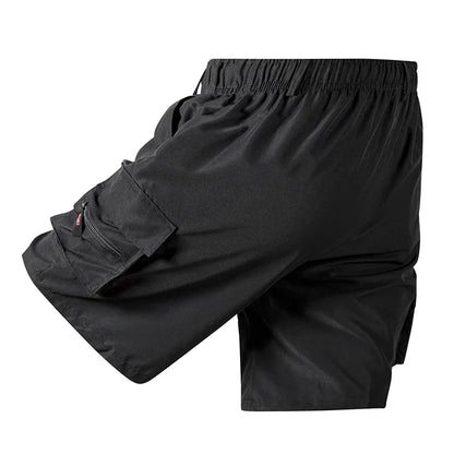 Men's Loose Cargo Shorts Multiple Pockets Sports - Inspired Casual Style Summer Running Half Pants for Outdoor Beach Fun - Ellianto fashion Men's