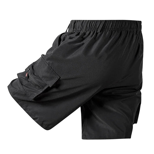 Men's Loose Cargo Shorts Multiple Pockets Sports - Inspired Casual Style Summer Running Half Pants for Outdoor Beach Fun - Ellianto fashion Men's