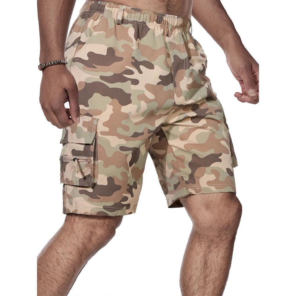 Men's Cargo Shorts Big Size Sports Knee Shorts Classic Short Pants Streetwear Straight Loose Work Casual Street Shorts - Ellianto fashion Men's
