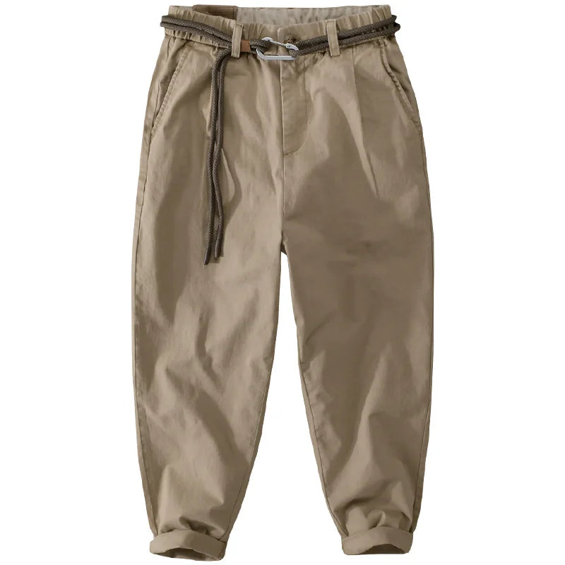 2025 New Men's clothing, Japanese workwear, pants, versatile, loose fit, youth heavyweight casual workwear, men's pants - Ellianto fashion Men's