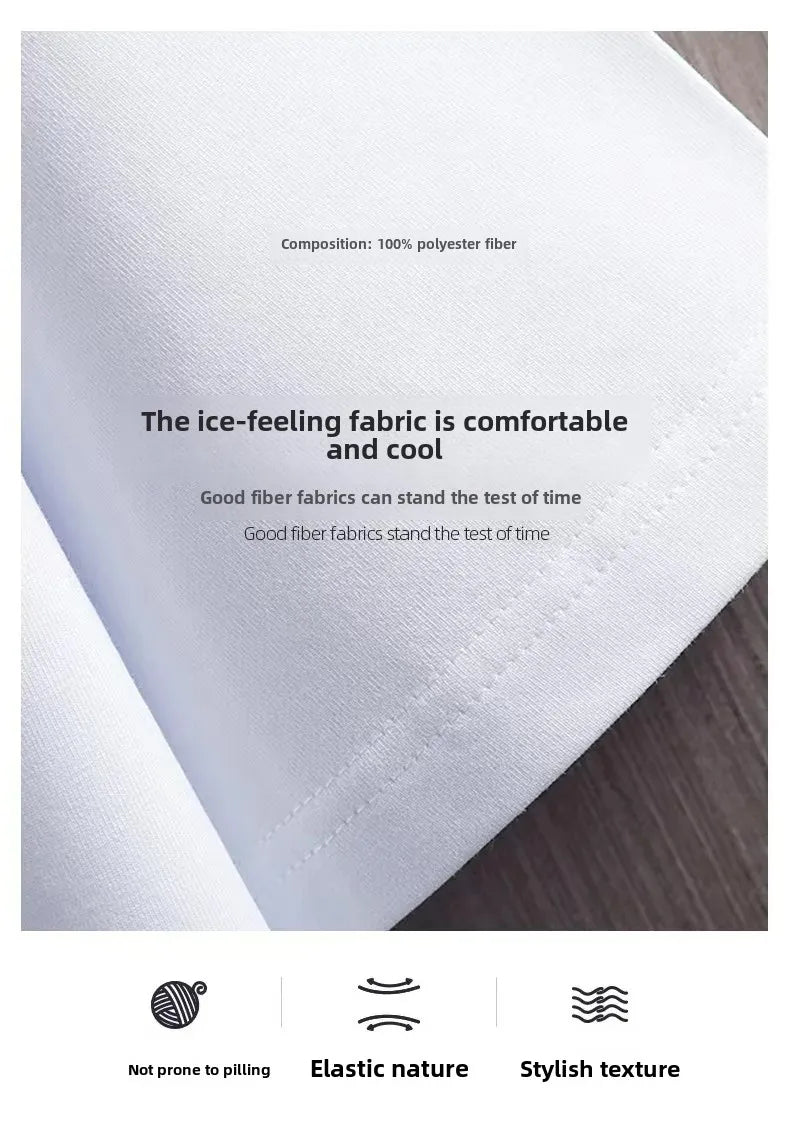 Men's Ice Silk Short Sleeve T-Shirt Suit Summer New Digital Printing Fashionable Korean Style Slims Smooths Your Silhouette Spor - Ellianto fashion Men's