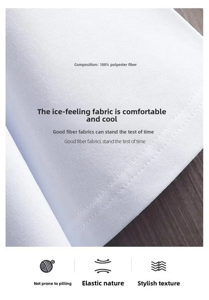 Men's Ice Silk Short Sleeve T-Shirt Suit Summer New Digital Printing Fashionable Korean Style Slims Smooths Your Silhouette Spor - Ellianto fashion Men's