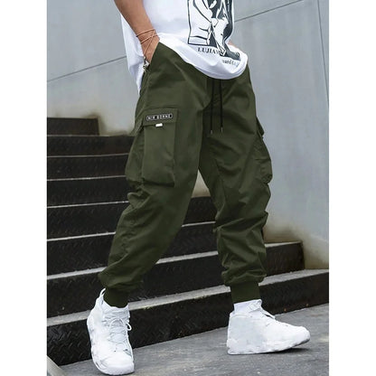 Fashionable High-Waisted Wide-Leg Casual Pants For Men New Summer Parachute Pants Versatile Sporty Trousers Ins Trendy - Ellianto fashion Men's