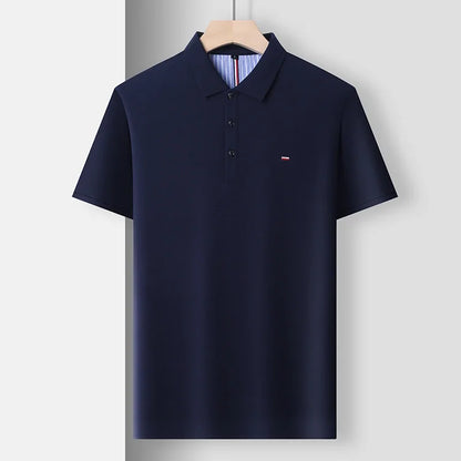Men's Casual Fashion Breathable Polo Shirt Comfortable Embroidered Top for Business And Leisure - Ellianto fashion Men's