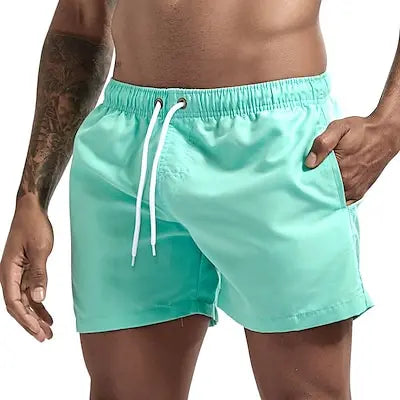Men's Swim Shorts Swim Trunks Quick Dry Board Shorts Bathing Suit Breathable Drawstring With Pockets for Surfing Beach Summer - Ellianto fashion Men's