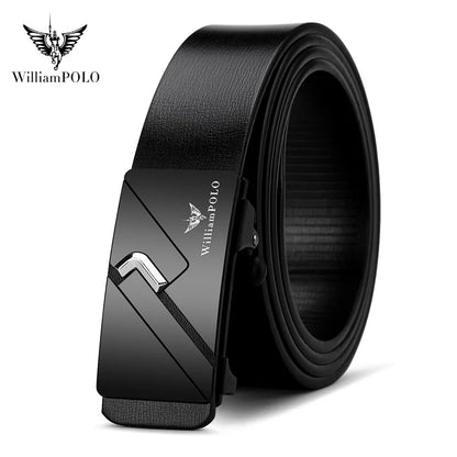 Men's casual belt, minimalist toothless belt, automatic buckle, fashionable belt - Ellianto fashion Men's