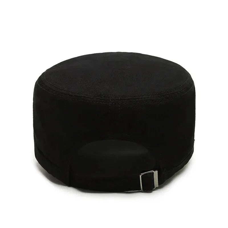 Hat Men's Flat Military Hat Is Simple And Versatile, Middle-Aged Hat Spring And Autumn Duck Tongue Casual Fashion New Style - Ellianto fashion Men's