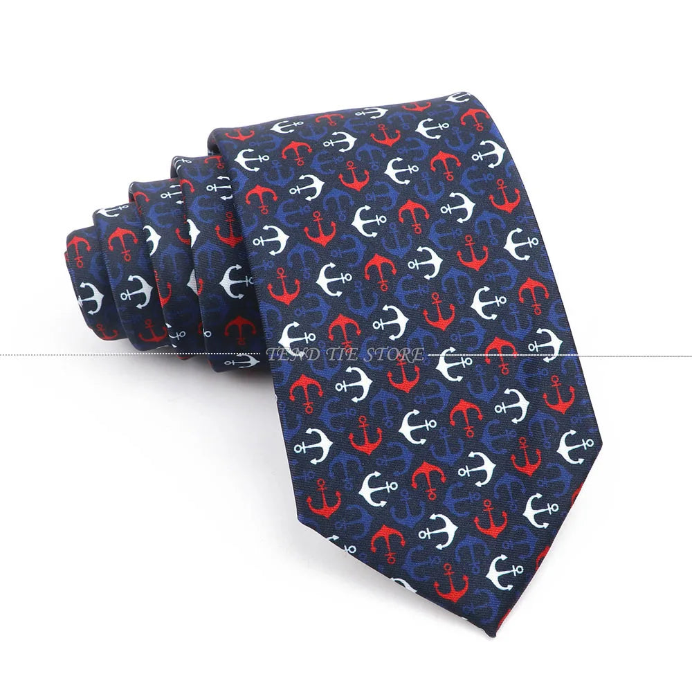 New 42 Colors Men Thin Silk Tie Soft Novelty Animal Fruit Skeleton Cravatas Casual Party Wedding Accessories Gift Free Shipping - Ellianto fashion Men's