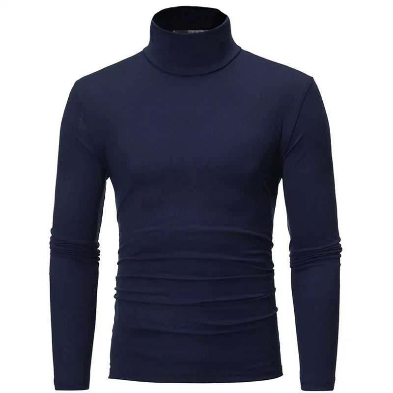 Thermal Underwear Tops Men Spring Clothes Thermal Shirt Autumn Men's Winter Tights High Neck Thin Slim Fit Long Sleeve T-shirt - Ellianto fashion Men's
