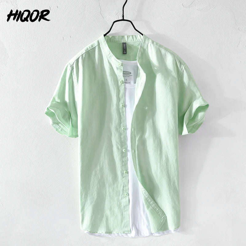 Effortless Elegance: Premium Men’s Business-Casual Cotton Shirt – Stay Sharp, Stay Comfortable, All Summer Long
