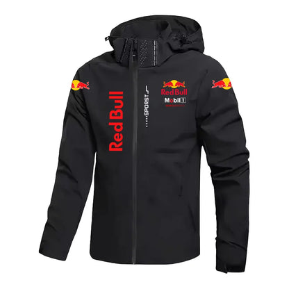 Red Bull Down Jacket Men's Coat Spring And Autumn Style Hooded Detachable Outdoor Windproof And Waterproof Mountaineering Suit - Ellianto fashion Men's