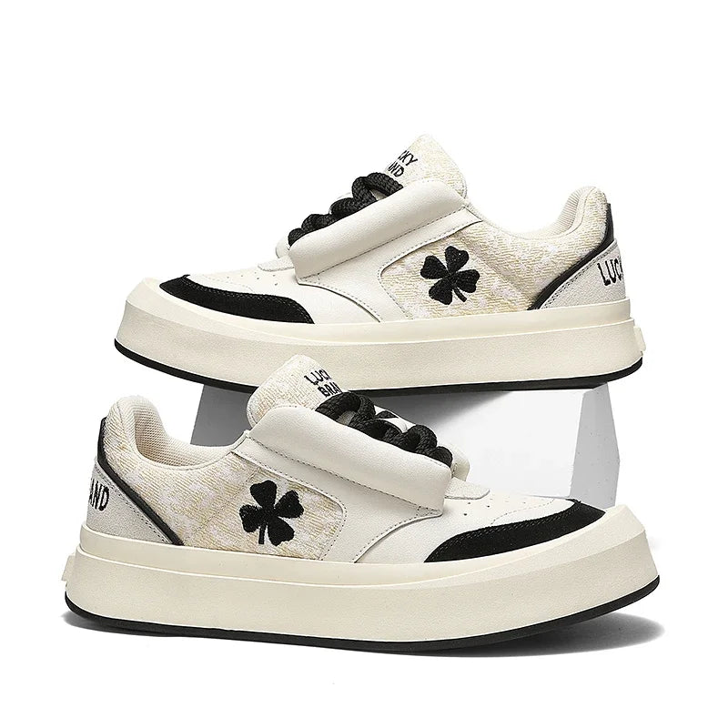 Skateboard Mens Shoes Sneakers Genuine Leather Casual Fashion Outdoor Running Sports Hiking Low-Top Vulcanized Men Shoes - Ellianto fashion Men's
