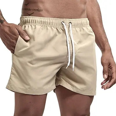 Men's Swim Shorts Swim Trunks Quick Dry Board Shorts Bathing Suit Breathable Drawstring With Pockets for Surfing Beach Summer - Ellianto fashion Men's