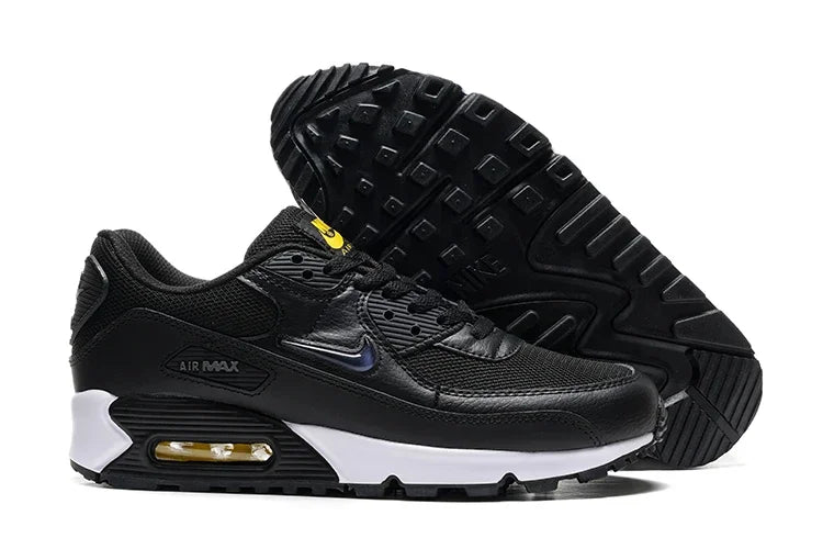 Nike Air Max 90 Fashionable Versatile Comfortable Height-increasing Air-cushioned Shock-absorbing Casual Running Shoe Black - Ellianto fashion Men's