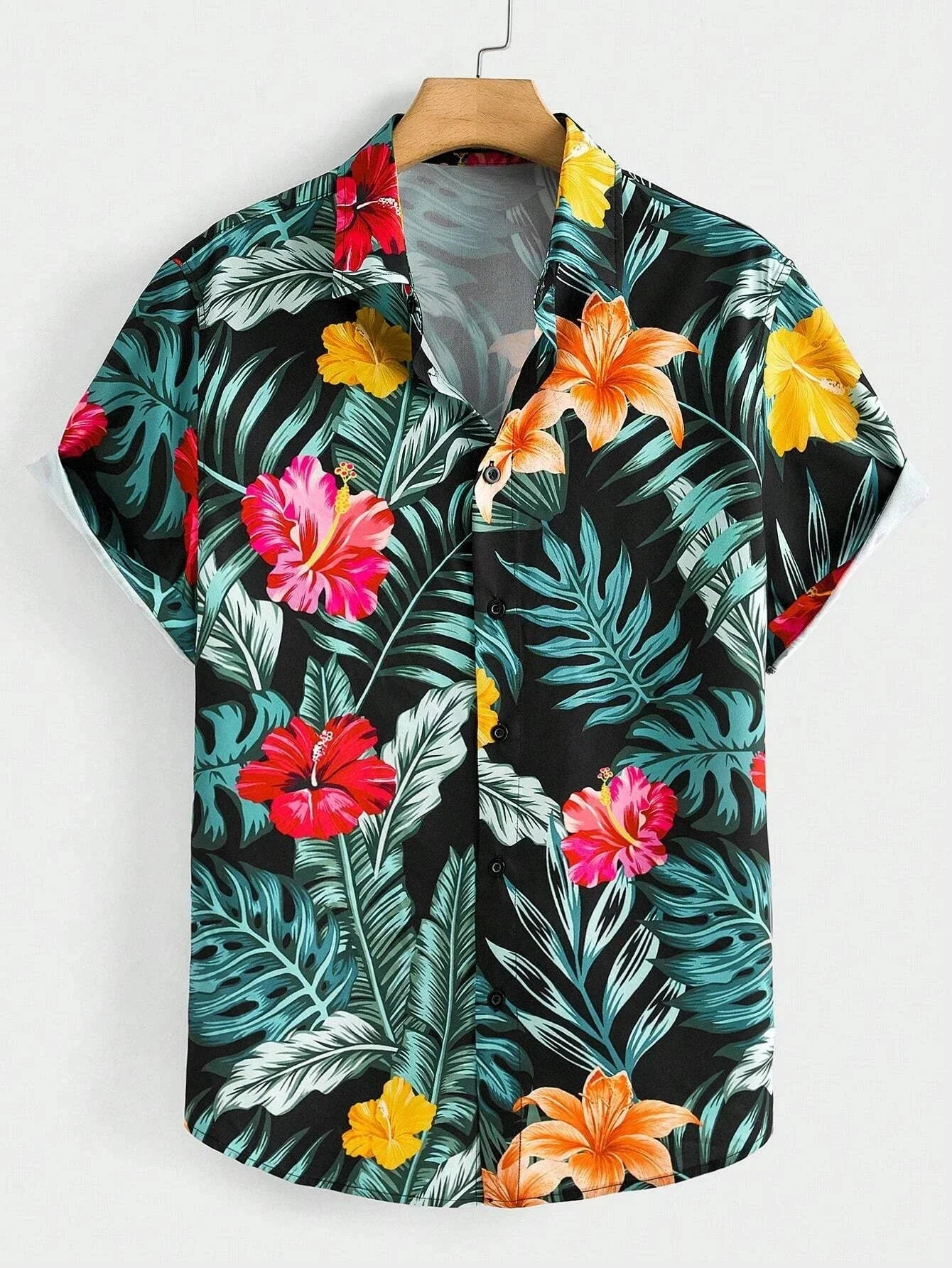 Hawaiian Botanical Print Short-Sleeve Shirt – Lightweight, Breezy Comfort and Effortless Seaside Style for the Modern Gentleman
